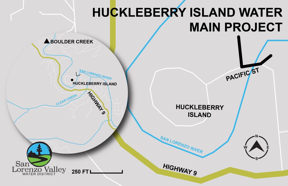 A map of the Huckleberry Island Pipeline project